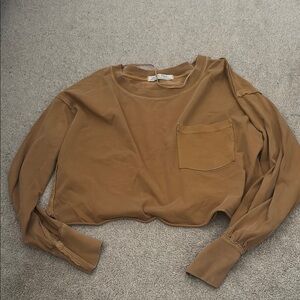 We The Free Long Sleeve Crop Top